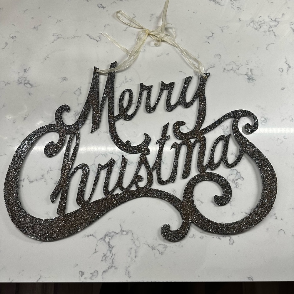 Pier 1 Holiday Sparkling Merry Christmas Sign